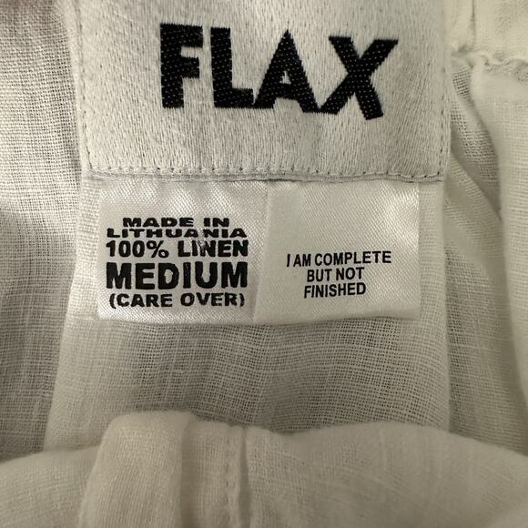 Flax Maxi Skirt Linen Lagenlook Buttons Pockets Pull On Elastic Waist Medium - Picture 9 of 10